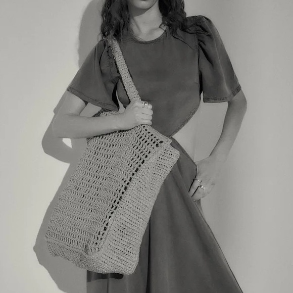 MANGO NWT Handmade Straw Large Tote Beach Bag - Picture 9 of 12